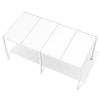 Pergola ogrodowa tarasowa aluminiowa LUXE 4 x 5,8 m Biały z oświetleniem LED